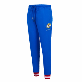 NFL LOS ANGELES RAMS PRO PREP W RIB FLEECE WOMEN'S SWEATPANT (ROYAL BLUE/RED)