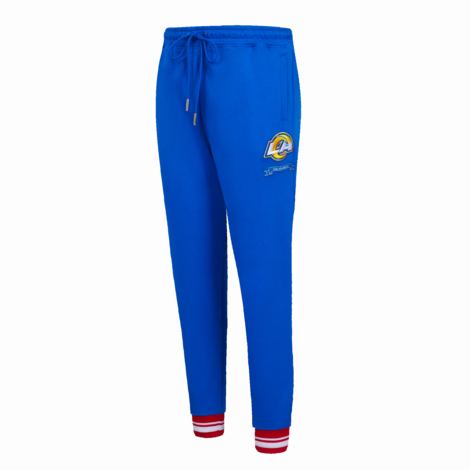 NFL LOS ANGELES RAMS PRO PREP W RIB FLEECE WOMEN'S SWEATPANT (ROYAL BLUE/RED)