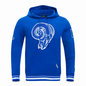 NFL LOS ANGELES RAMS RETRO CLASSIC MEN'S PULLOVER HOODIE (ROYAL BLUE)