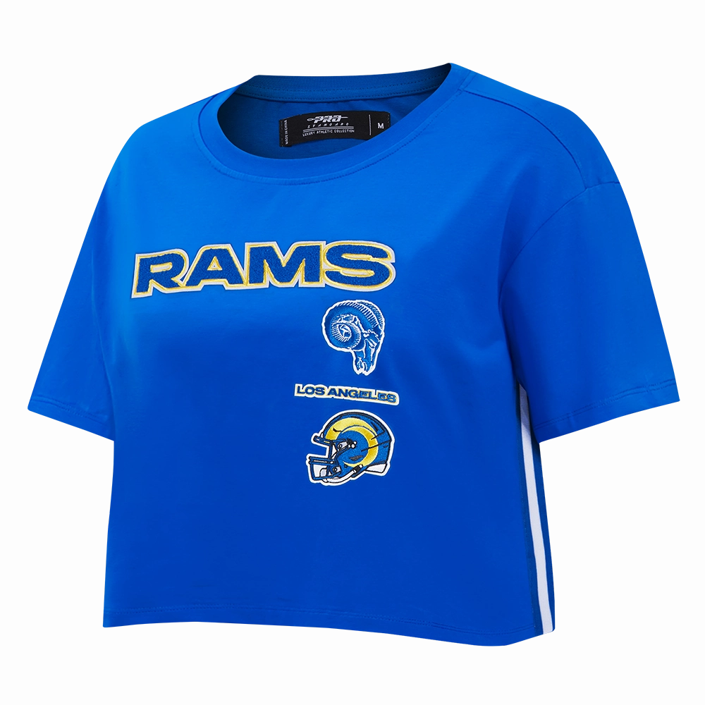 NFL LOS ANGELES RAMS RETRO CLASSIC WOMEN'S BOXY TEE (ROYAL BLUE)