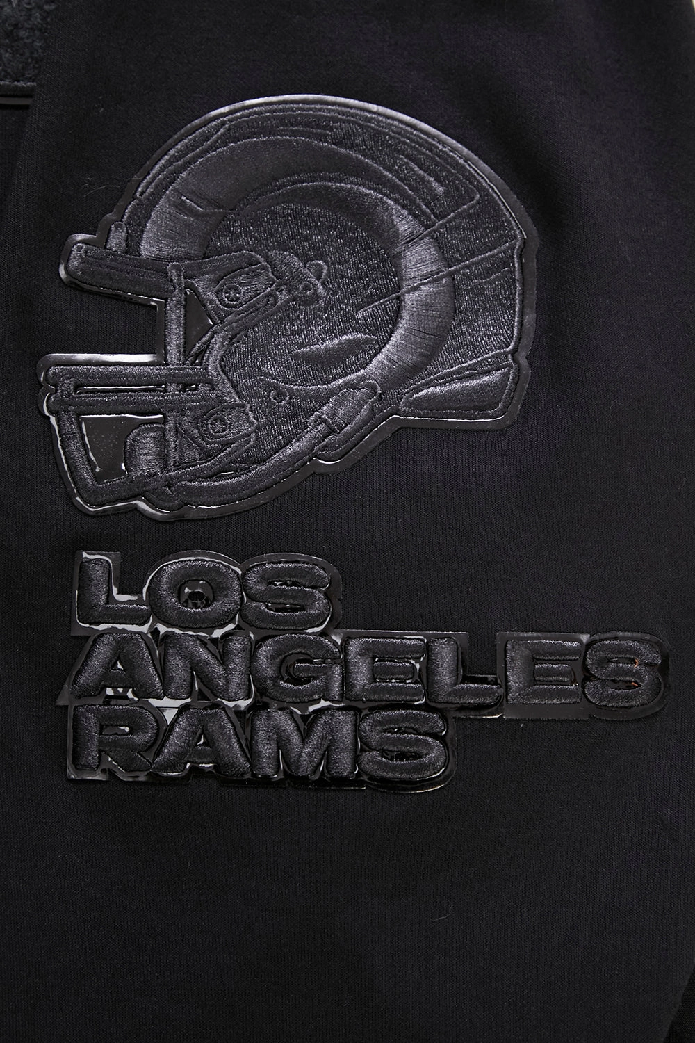 NFL LOS ANGELES RAMS TRIPLE BLACK MEN'S PULLOVER HOODIE (TRIPLE BLACK)