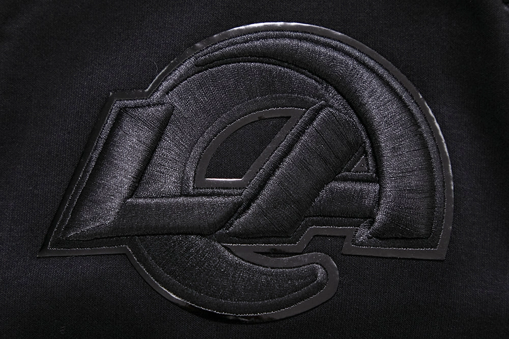 NFL LOS ANGELES RAMS TRIPLE BLACK MEN'S PULLOVER HOODIE (TRIPLE BLACK)