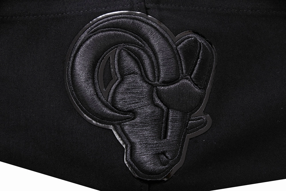 NFL LOS ANGELES RAMS TRIPLE BLACK MEN'S PULLOVER HOODIE (TRIPLE BLACK)