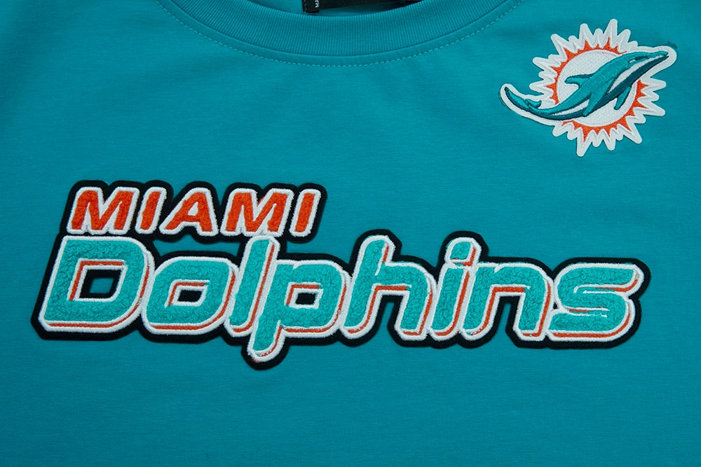 NFL MIAMI DOLPHINS CLASSIC SHORT SLEEVE WOMEN'S SLIM FIT TEE (TEAL)