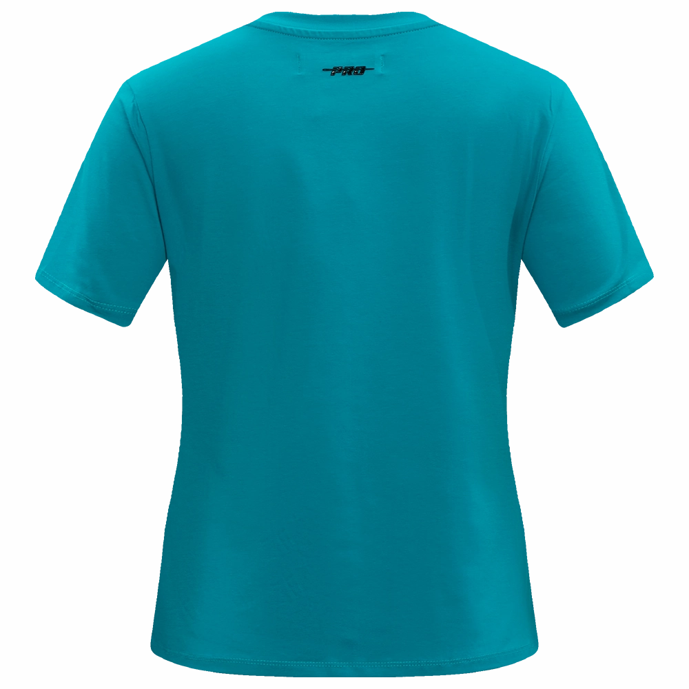 NFL MIAMI DOLPHINS CLASSIC SHORT SLEEVE WOMEN'S SLIM FIT TEE (TEAL)