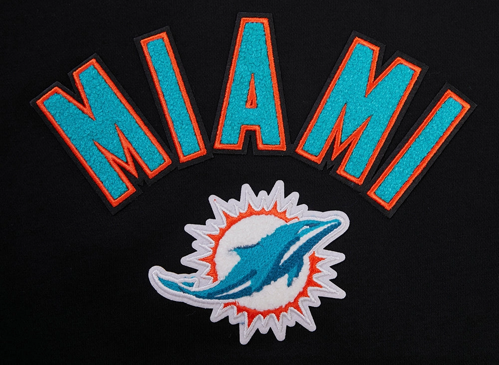 NFL MIAMI DOLPHINS CLASSIC WOMEN'S CREWNECK (BLACK)