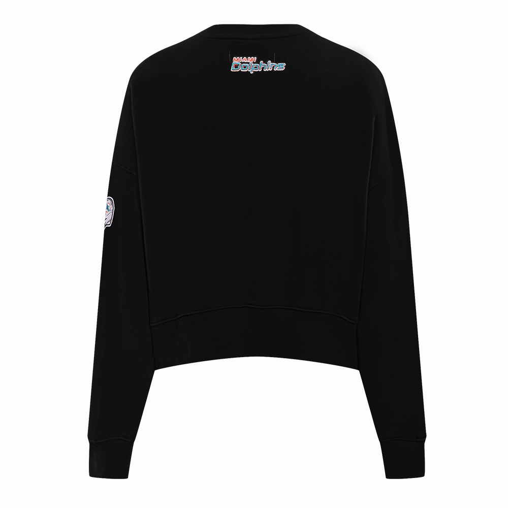 NFL MIAMI DOLPHINS CLASSIC WOMEN'S CREWNECK (BLACK)