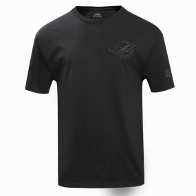 NFL MIAMI DOLPHINS NEUTRAL DROP SHOULDER MEN'S TEE (BLACK)