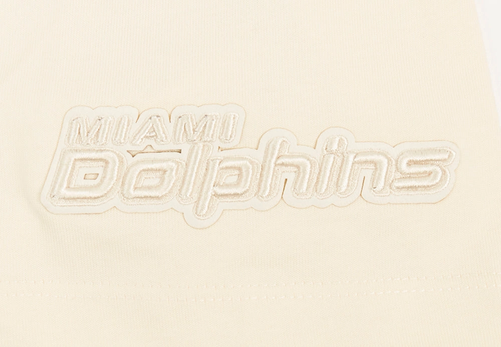 NFL MIAMI DOLPHINS NEUTRAL MEN'S DROP SHOULDER TEE (EGGSHELL)
