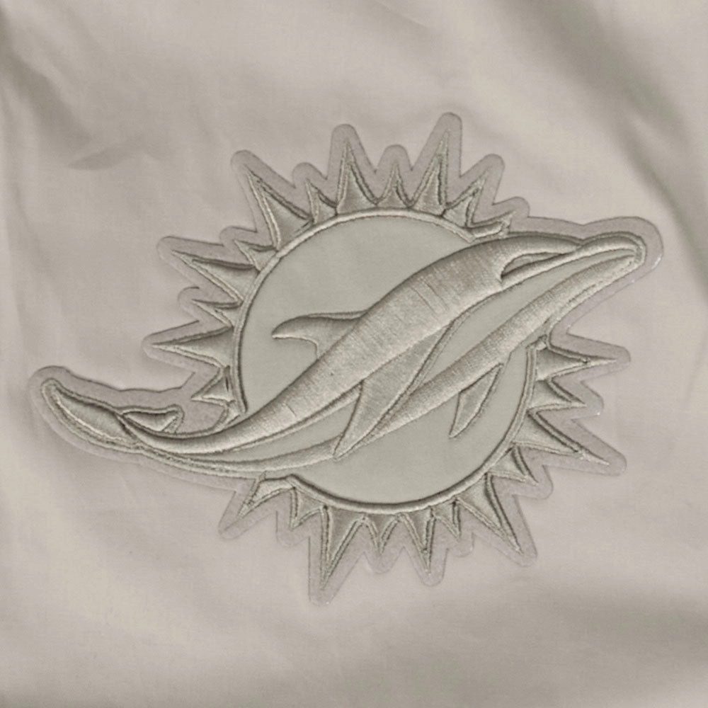 NFL MIAMI DOLPHINS NEUTRAL MEN'S TWILL JACKET (TAUPE)