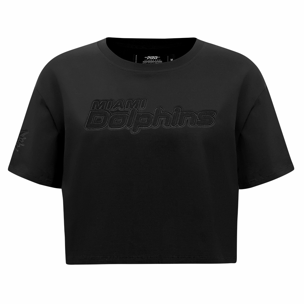 NFL MIAMI DOLPHINS NEUTRAL WOMEN'S BOXY TEE (BLACK)