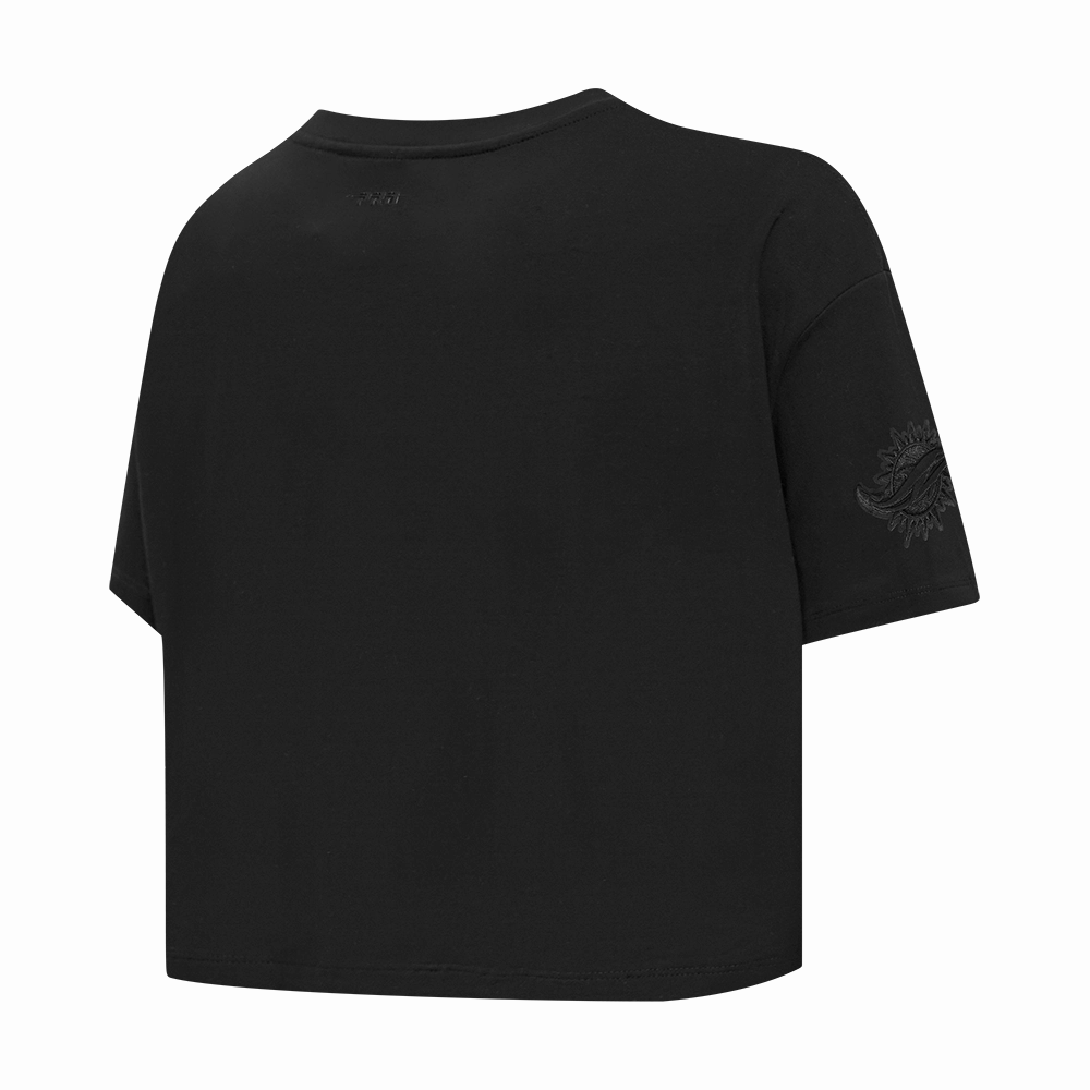 NFL MIAMI DOLPHINS NEUTRAL WOMEN'S BOXY TEE (BLACK)