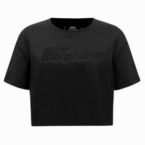 NFL MIAMI DOLPHINS NEUTRAL WOMEN'S BOXY TEE (BLACK)