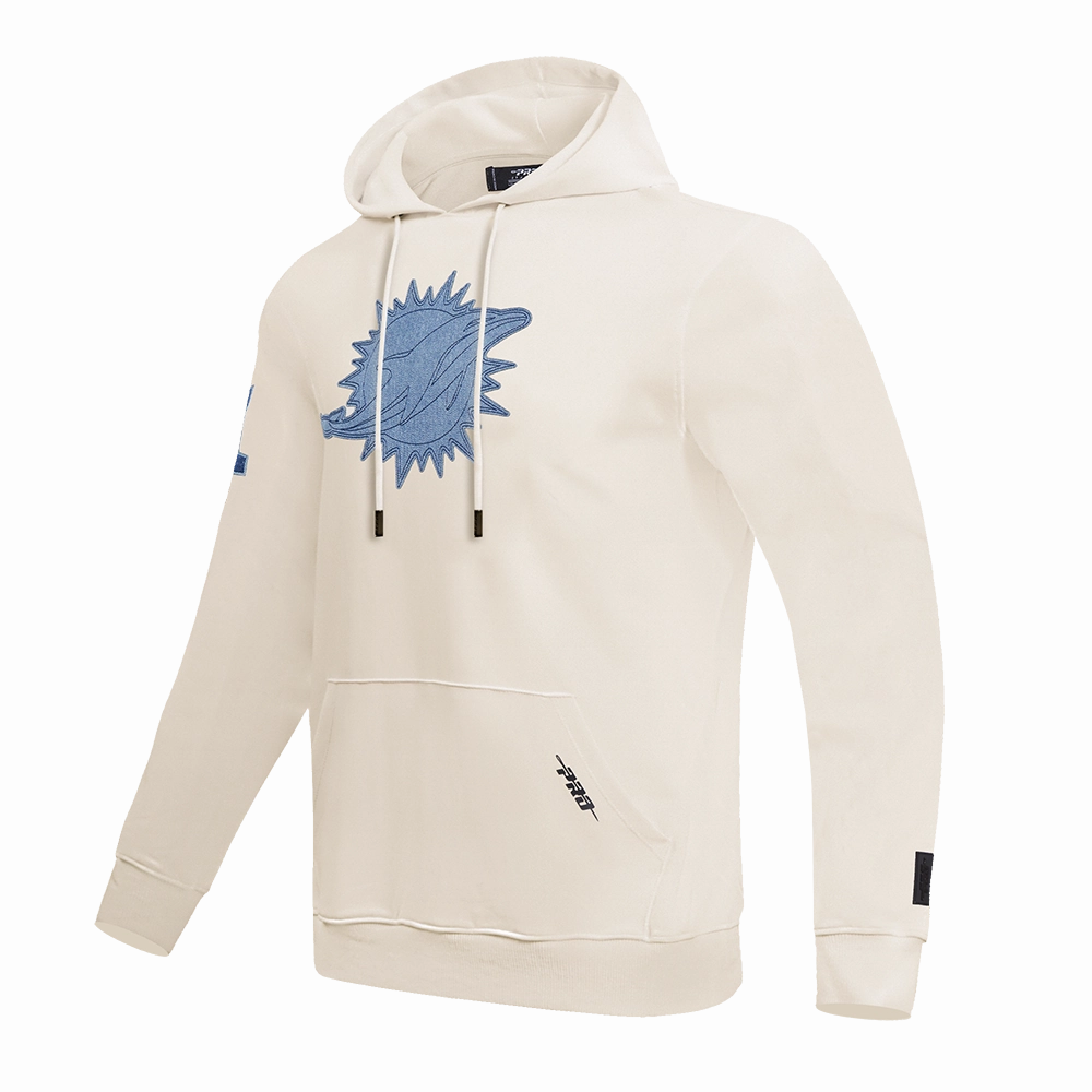 NFL MIAMI DOLPHINS VARSITY BLUES MEN'S PULLOVER HOODIE (LINEN)