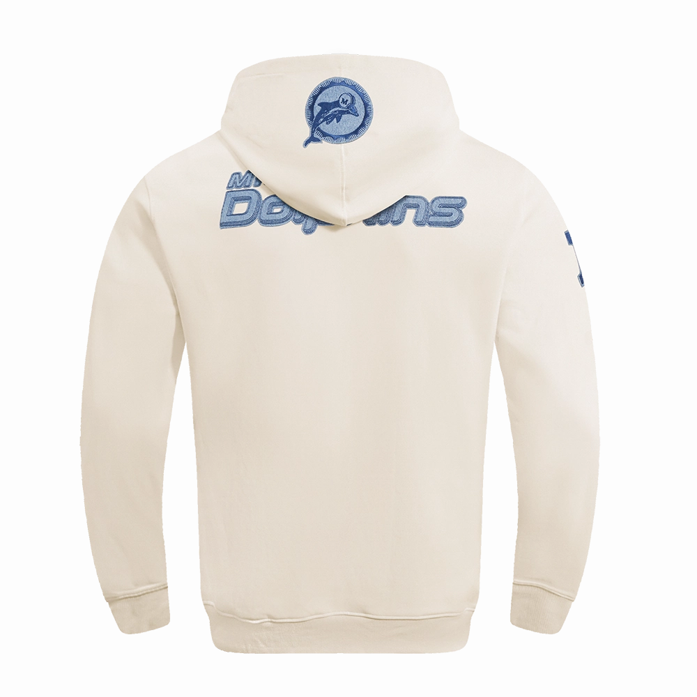 NFL MIAMI DOLPHINS VARSITY BLUES MEN'S PULLOVER HOODIE (LINEN)