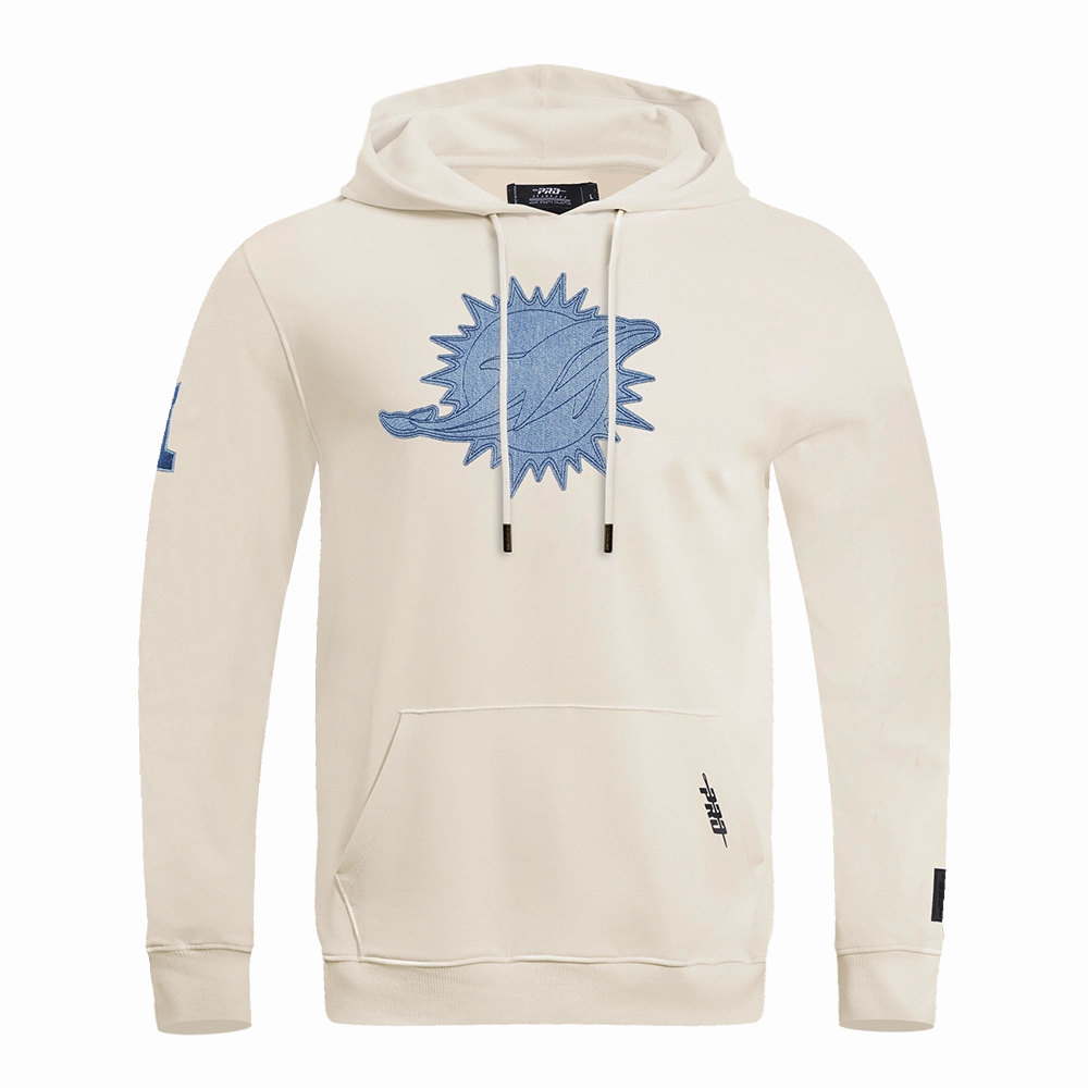 NFL MIAMI DOLPHINS VARSITY BLUES MEN'S PULLOVER HOODIE (LINEN)