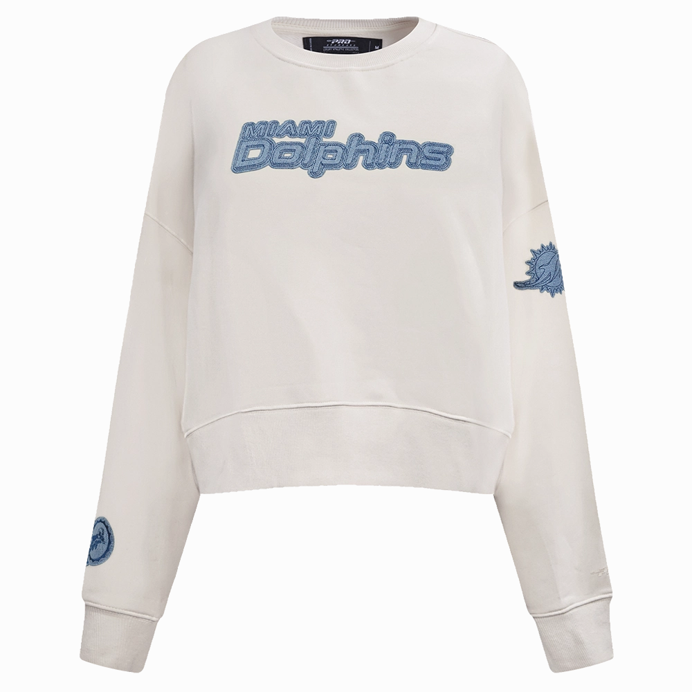 NFL MIAMI DOLPHINS VARSITY BLUES WOMEN'S CREWNECK (LINEN)
