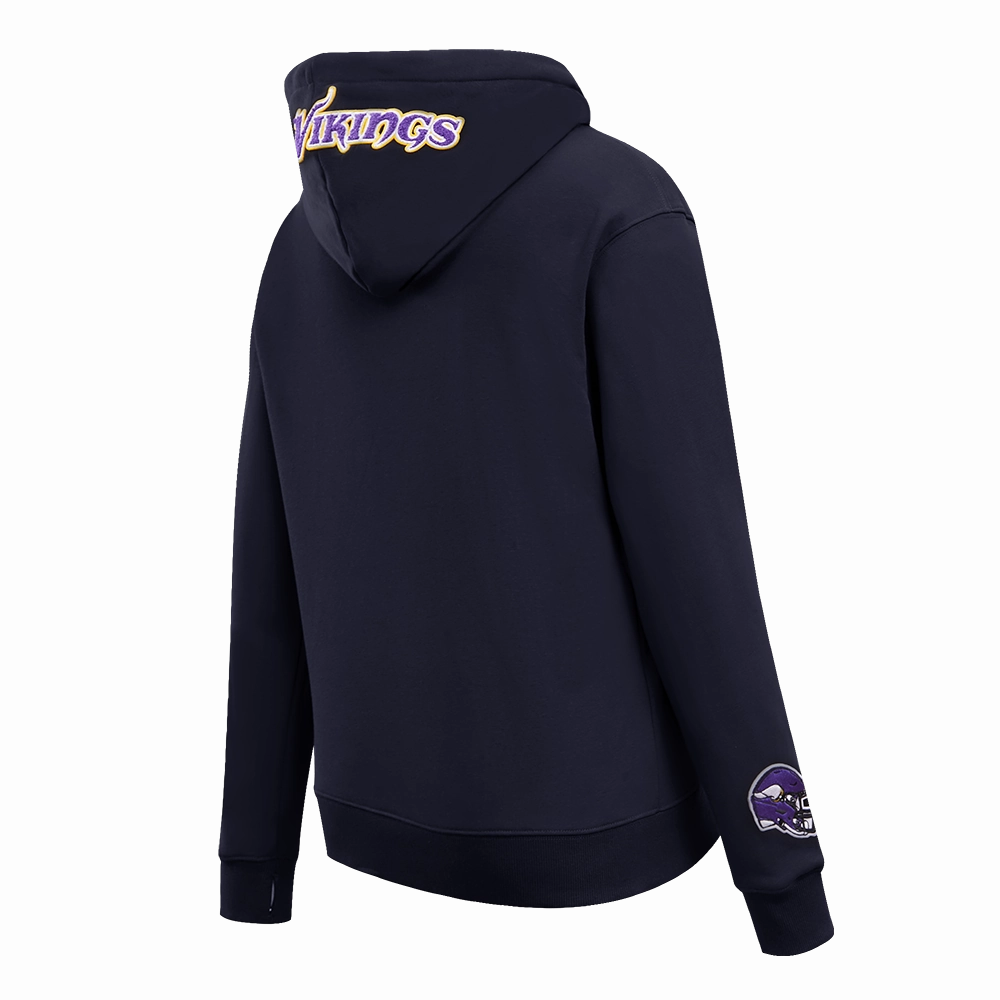 NFL MINNESOTA VIKINGS CLASSIC WOMEN'S PO HOODIE (BLACK)