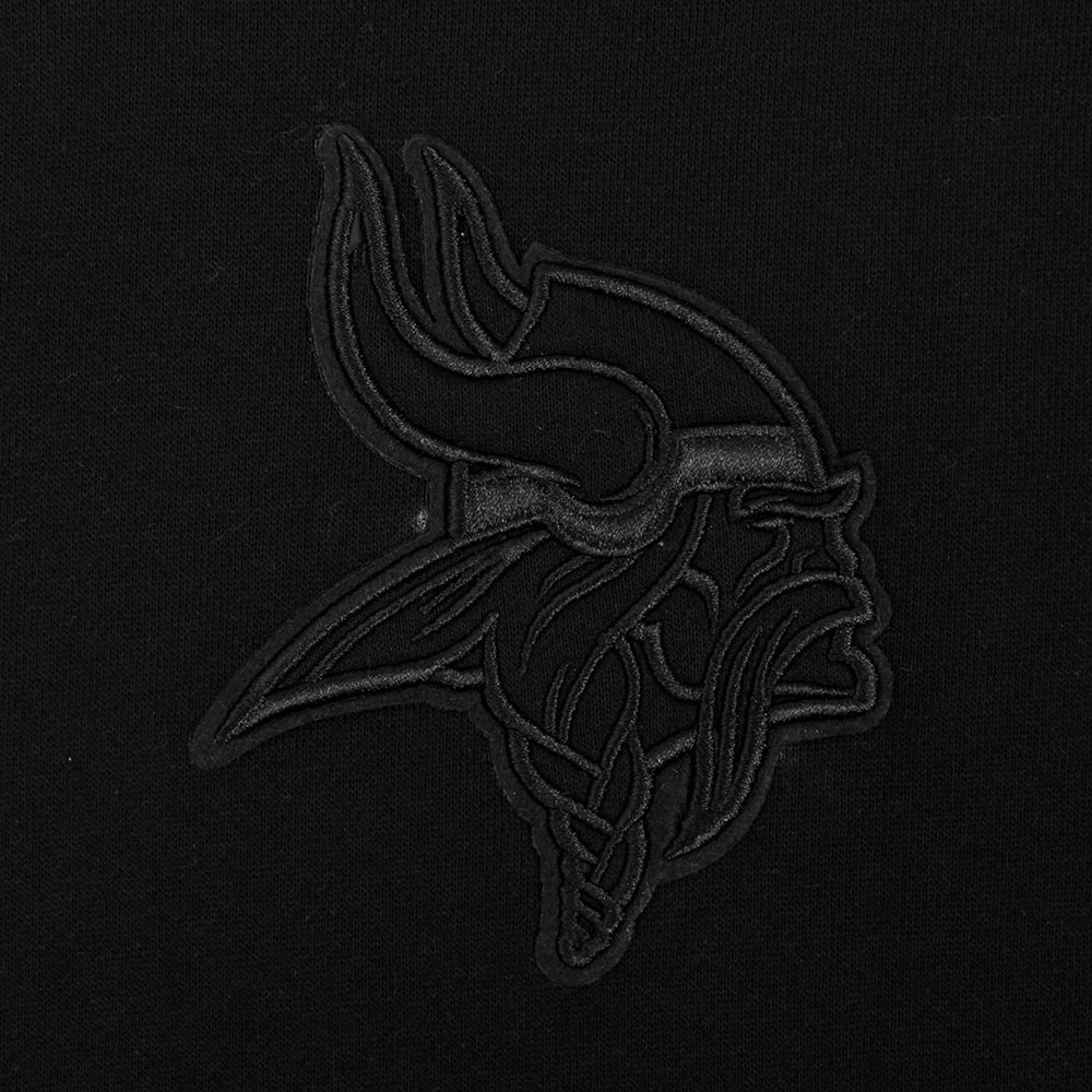 NFL MINNESOTA VIKINGS NEUTRAL MEN'S DROP SHOULDER PULLOVER HOODIE (BLACK)