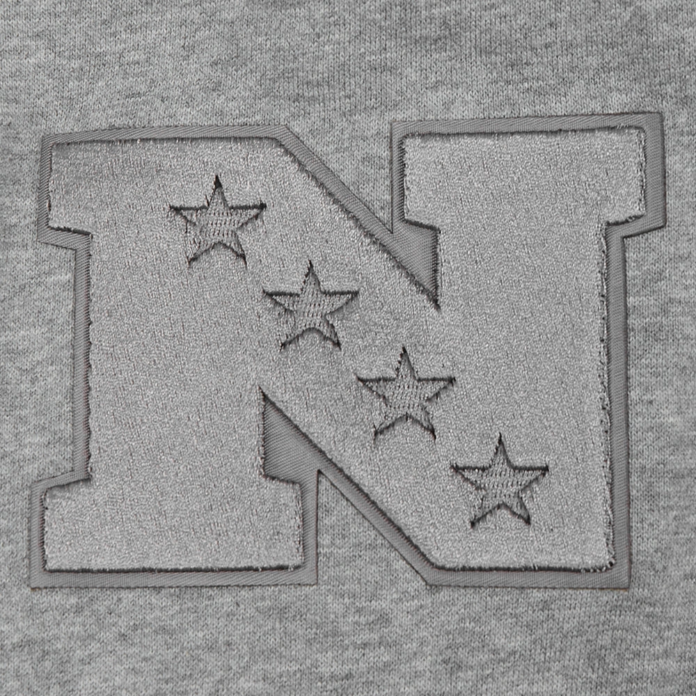 NFL MINNESOTA VIKINGS NEUTRAL MEN'S DROP SHOULDER PULLOVER HOODIE (DARK HEATHER GRAY)