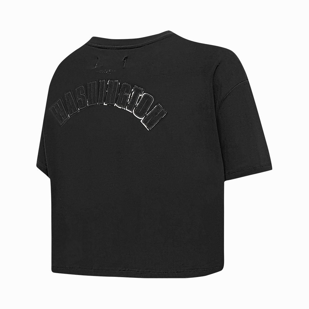 NFL MINNESOTA VIKINGS TRIPLE BLACK WOMEN'S SINGLE JERSEY BOXY TEE (TRIPLE BLACK WOMEN'S)