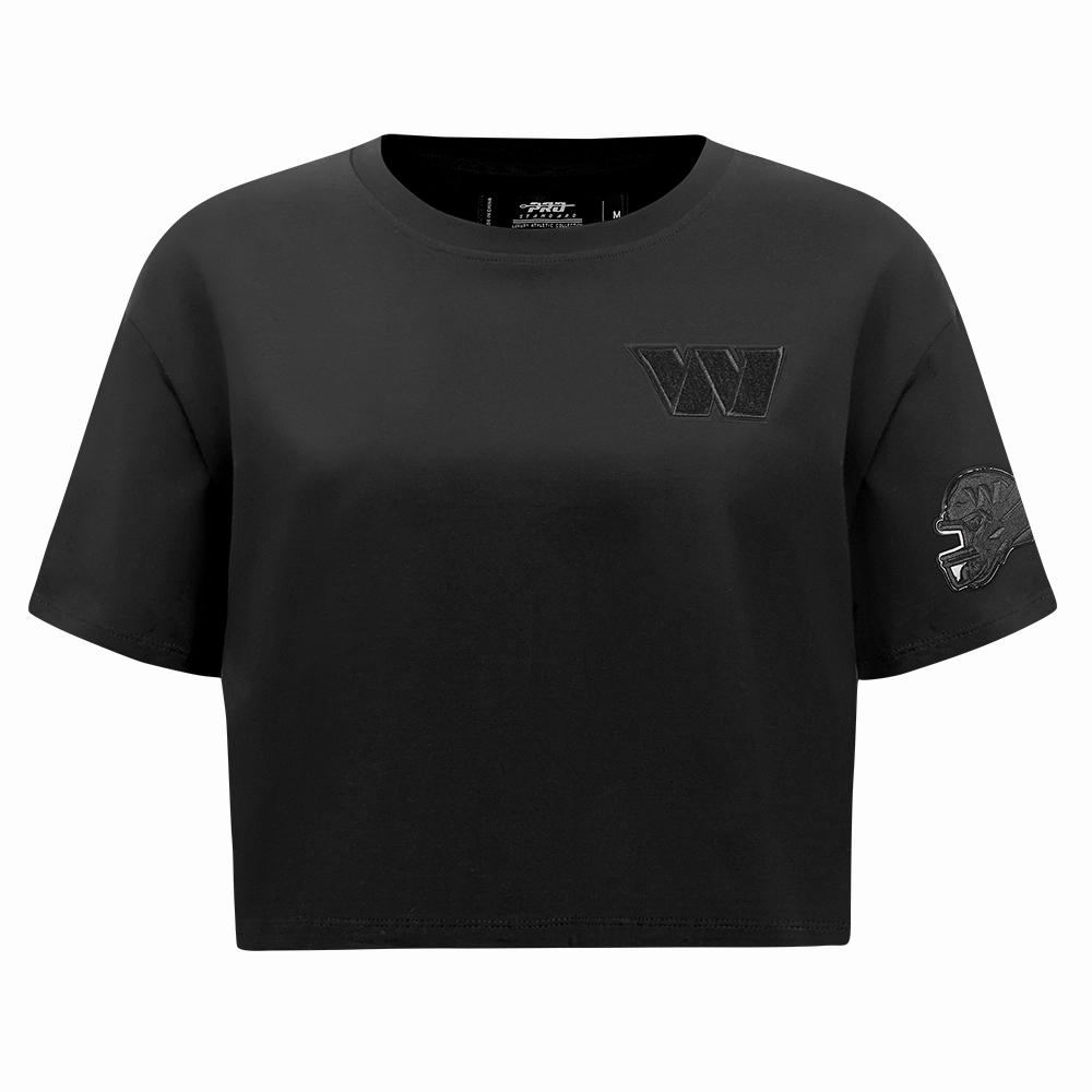 NFL MINNESOTA VIKINGS TRIPLE BLACK WOMEN'S SINGLE JERSEY BOXY TEE (TRIPLE BLACK WOMEN'S)