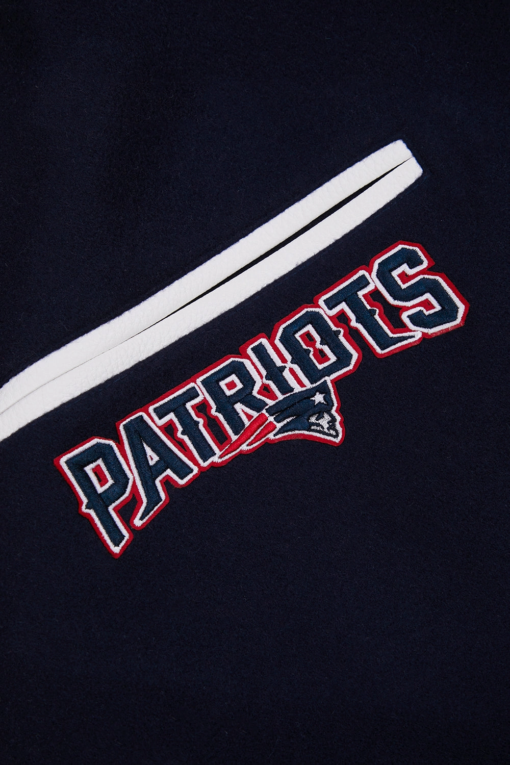 NFL NEW ENGLAND PATRIOTS CLASSIC WOOL MEN'S VARSITY JACKET (MIDNIGHT NAVY/WHITE)