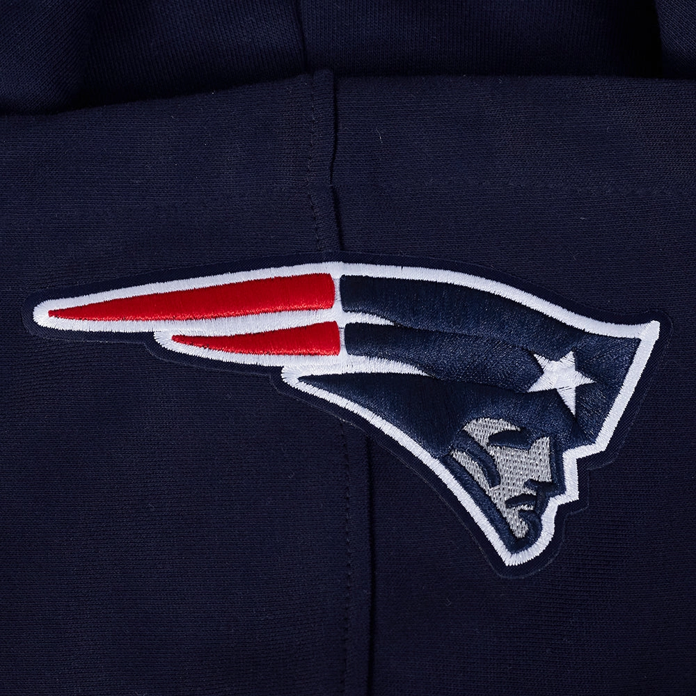 NFL NEW ENGLAND PATRIOTS MASHUP MEN'S RIB PULLOVER HOODIE (MIDNIGHT NAVY/RED/MIDNIGHT NAVY)