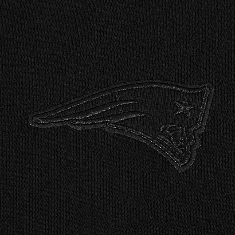 NFL NEW ENGLAND PATRIOTS NEUTRAL MEN'S DROP SHOULDER FLEECE PULLOVER HOODIE (BLACK)