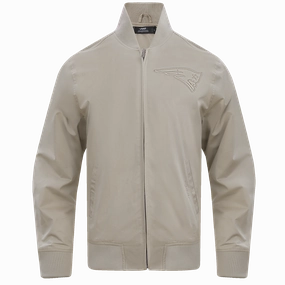 NFL NEW ENGLAND PATRIOTS NEUTRAL MEN'S TWILL JACKET (TAUPE)