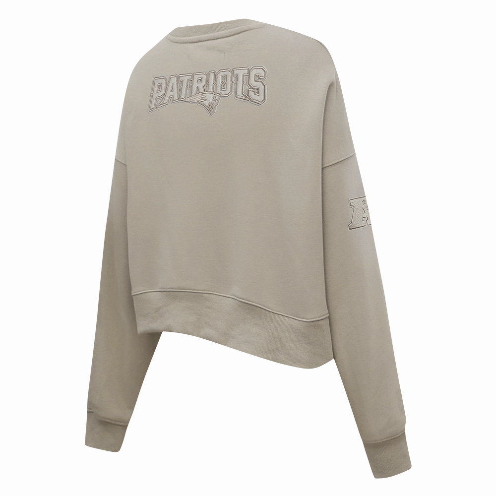 NFL NEW ENGLAND PATRIOTS NEUTRAL WOMEN'S FLEECE CREWNECK (TAUPE)