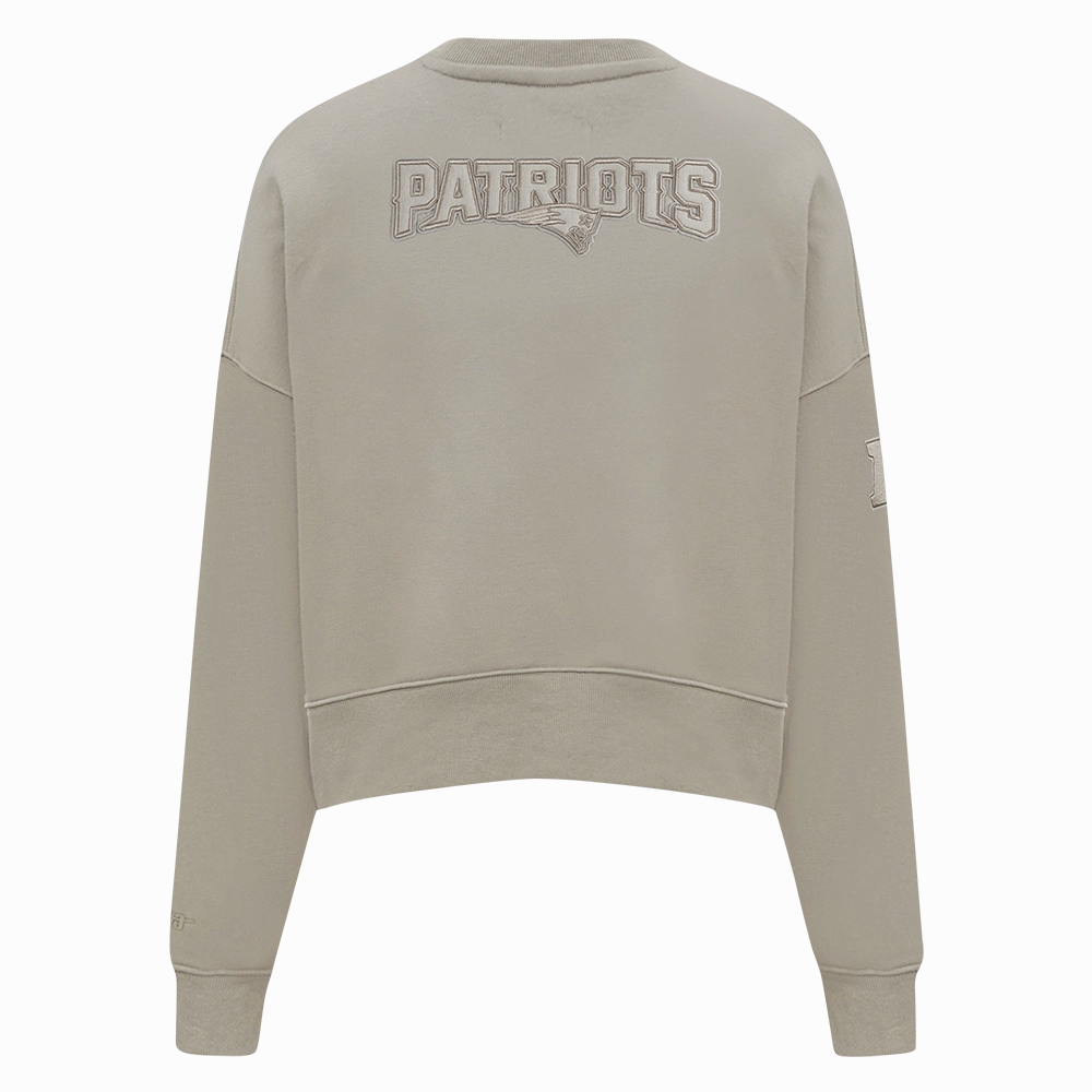 NFL NEW ENGLAND PATRIOTS NEUTRAL WOMEN'S FLEECE CREWNECK (TAUPE)