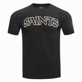 NFL NEW ORLEANS SAINTS CLASSIC CHENILLE MEN'S   TEE (BLACK)