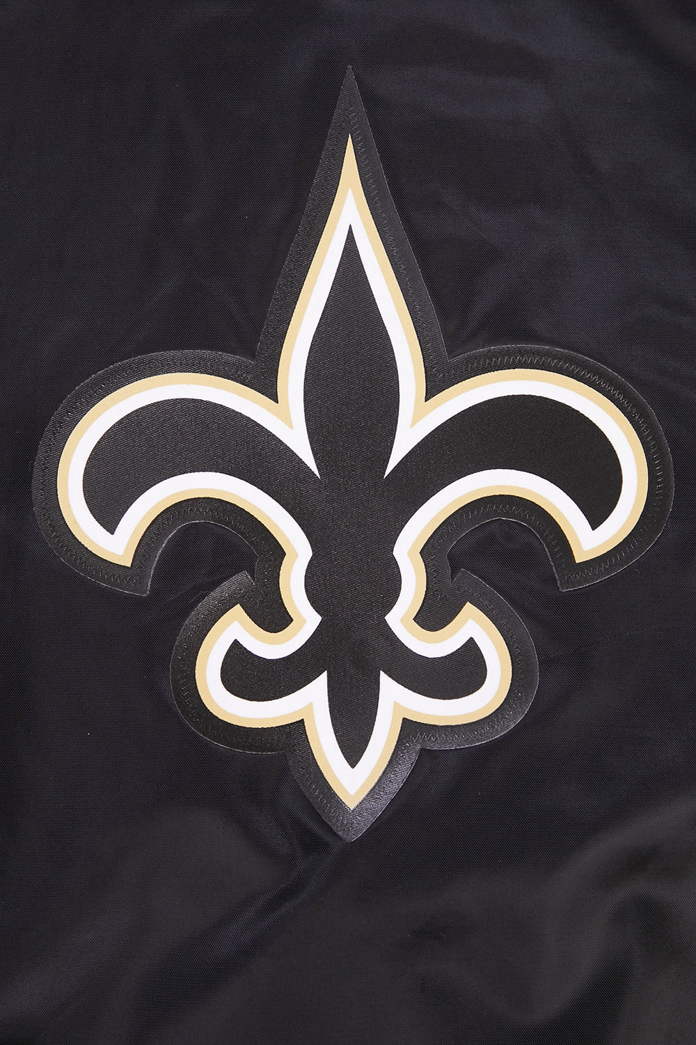 NFL NEW ORLEANS SAINTS CLASSIC WOMEN'S SATIN JACKET (BLACK/WHITE)