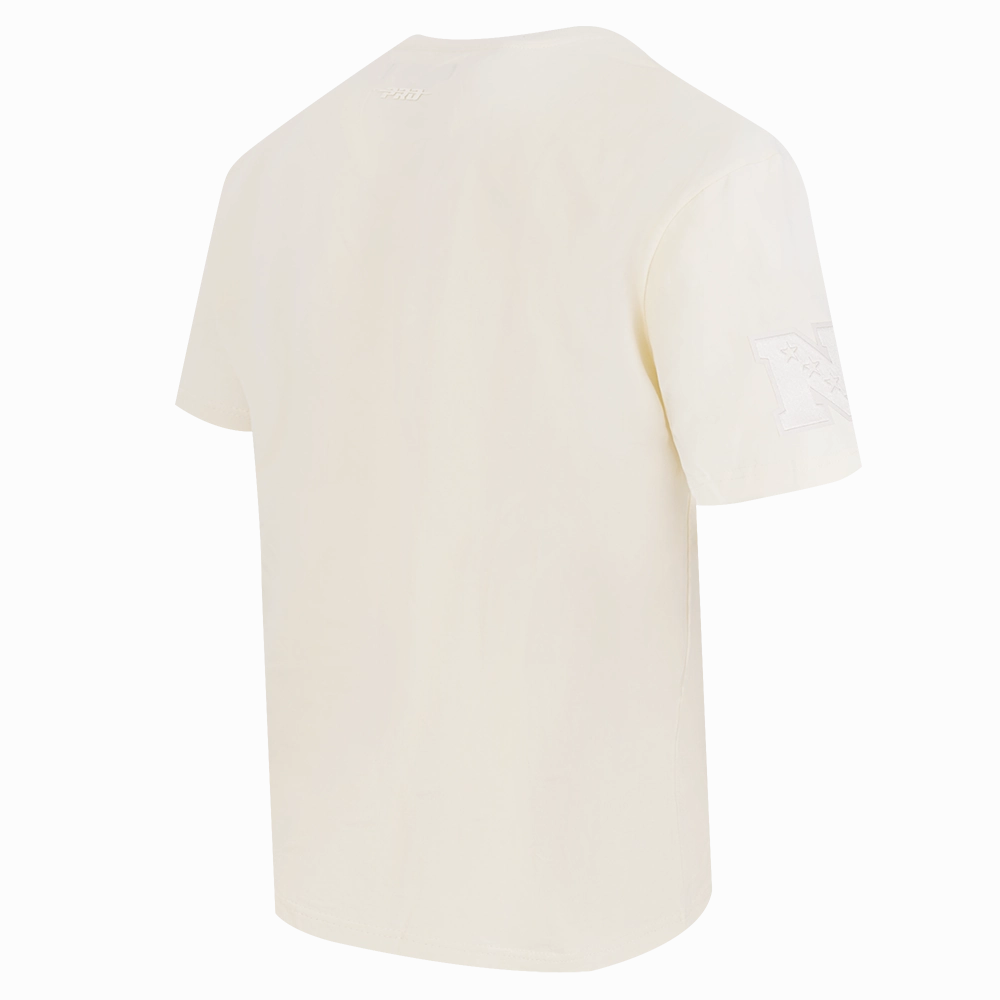 NFL NEW ORLEANS SAINTS NEUTRAL MEN'S COTTON JERSEY DROP SHOULDER TEE (EGGSHELL)