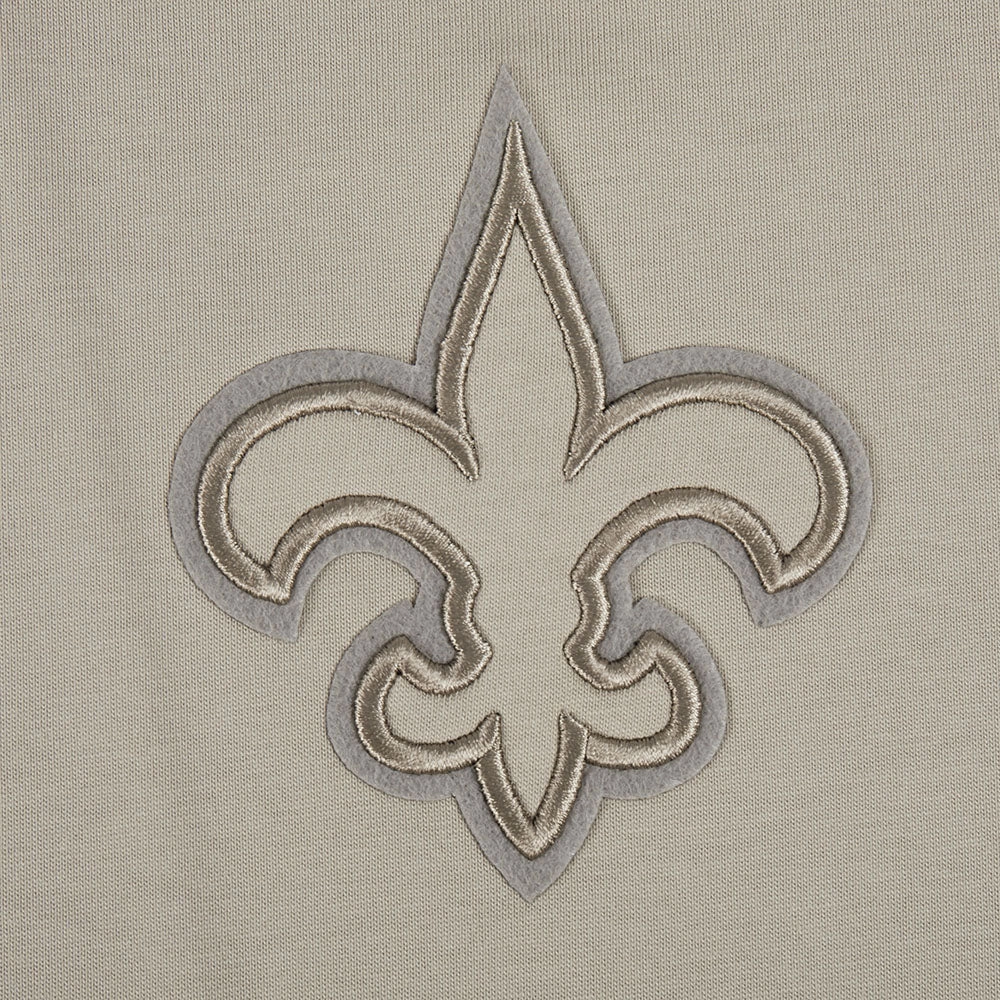 NFL NEW ORLEANS SAINTS NEUTRAL MEN'S COTTON JERSEY DROP SHOULDER TEE (TAUPE)