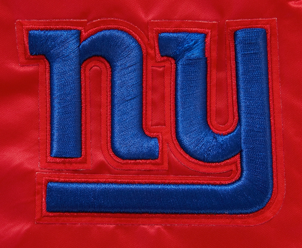 NFL NEW YORK GIANTS BIG LOGO MEN'S SATIN JACKET (RED)