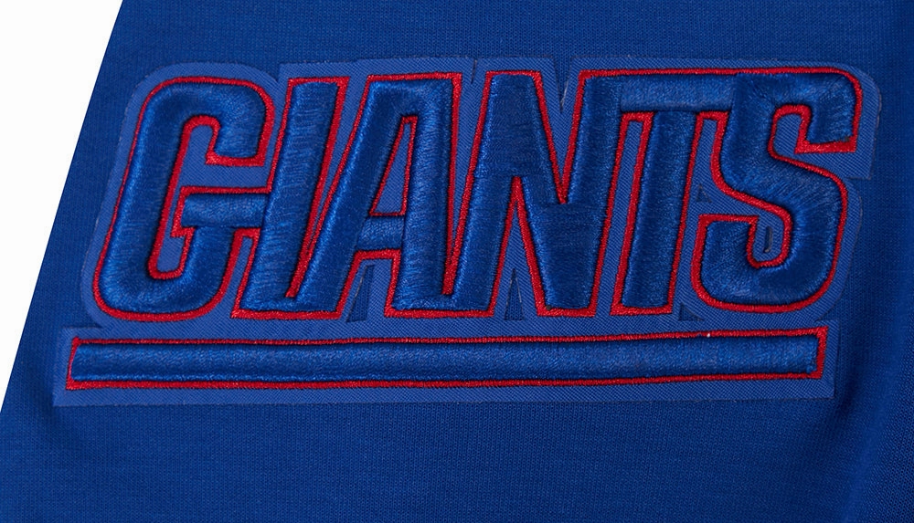 NFL NEW YORK GIANTS CLASSIC CHENILLE MEN'S FULL ZIP HOODIE  (DODGER BLUE)