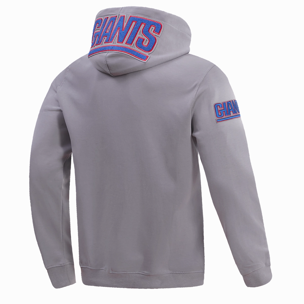 NFL NEW YORK GIANTS CLASSIC CHENILLE MEN'S PULLOVER HOODIE (GRAY)