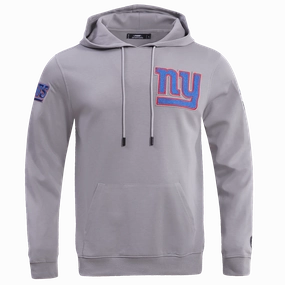 NFL NEW YORK GIANTS CLASSIC CHENILLE MEN'S PULLOVER HOODIE (GRAY)
