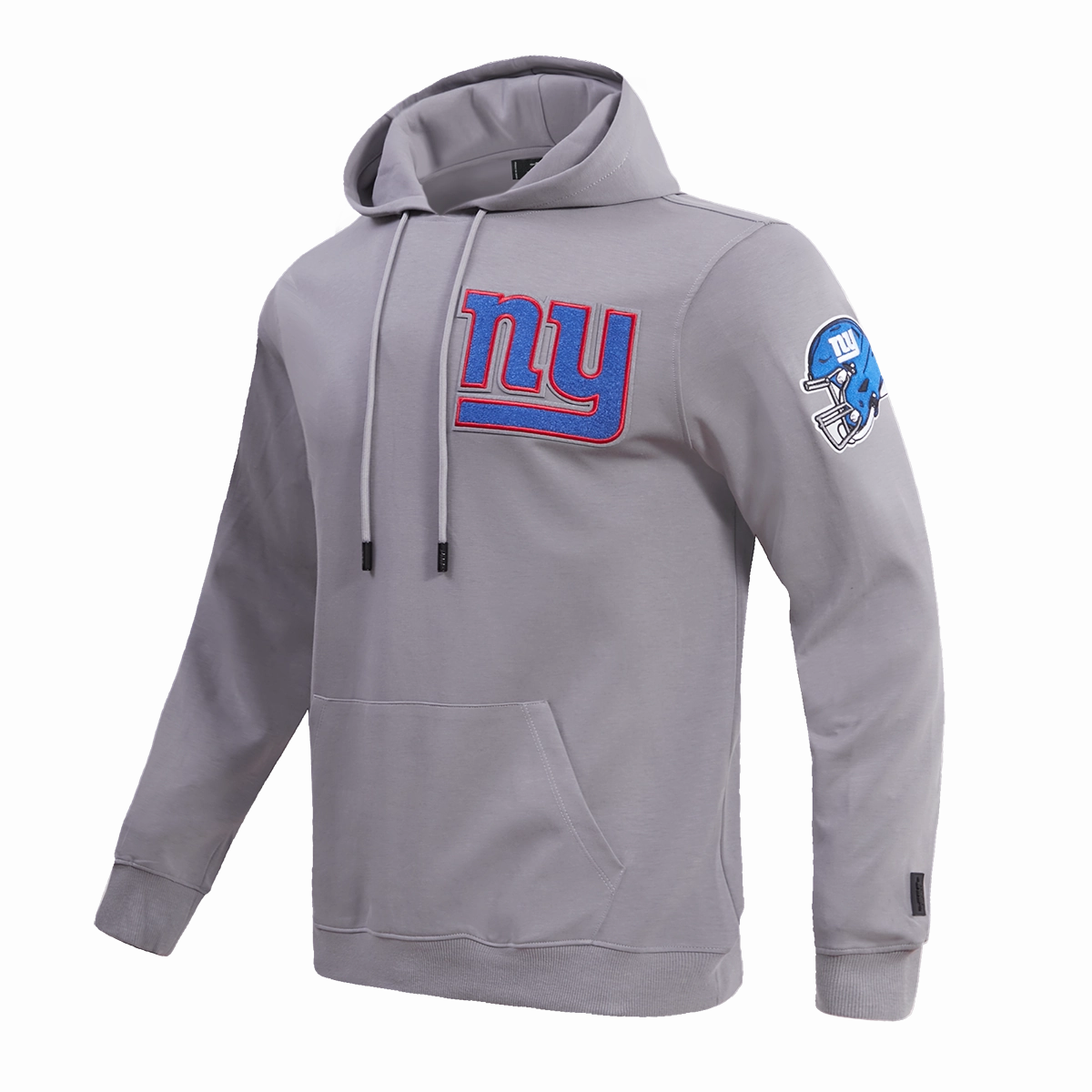 NFL NEW YORK GIANTS CLASSIC CHENILLE MEN'S PULLOVER HOODIE (GRAY)