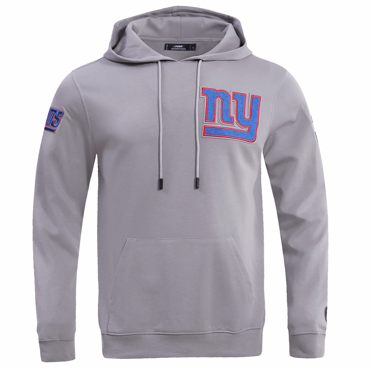NFL NEW YORK GIANTS CLASSIC CHENILLE MEN'S PULLOVER HOODIE (GRAY)