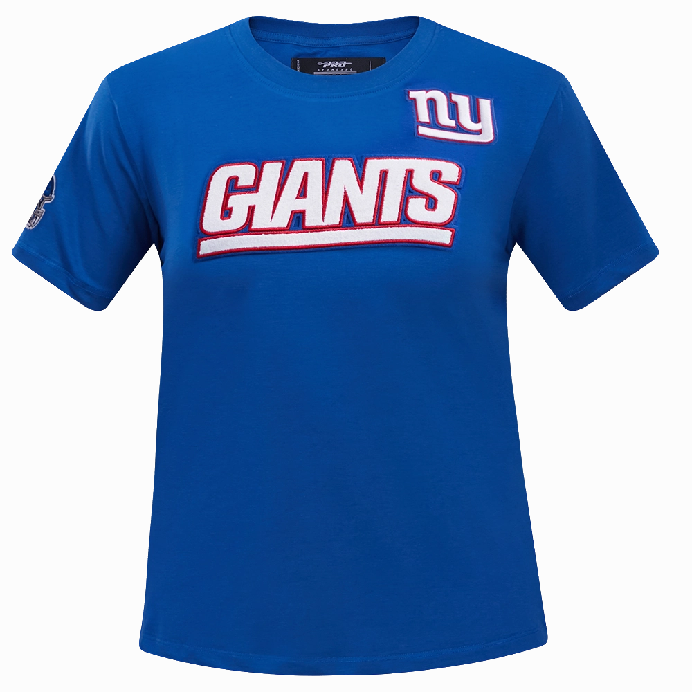 NFL NEW YORK GIANTS CLASSIC SHORT SLEEVE WOMEN'S SLIM FIT TEE (DODGER BLUE)
