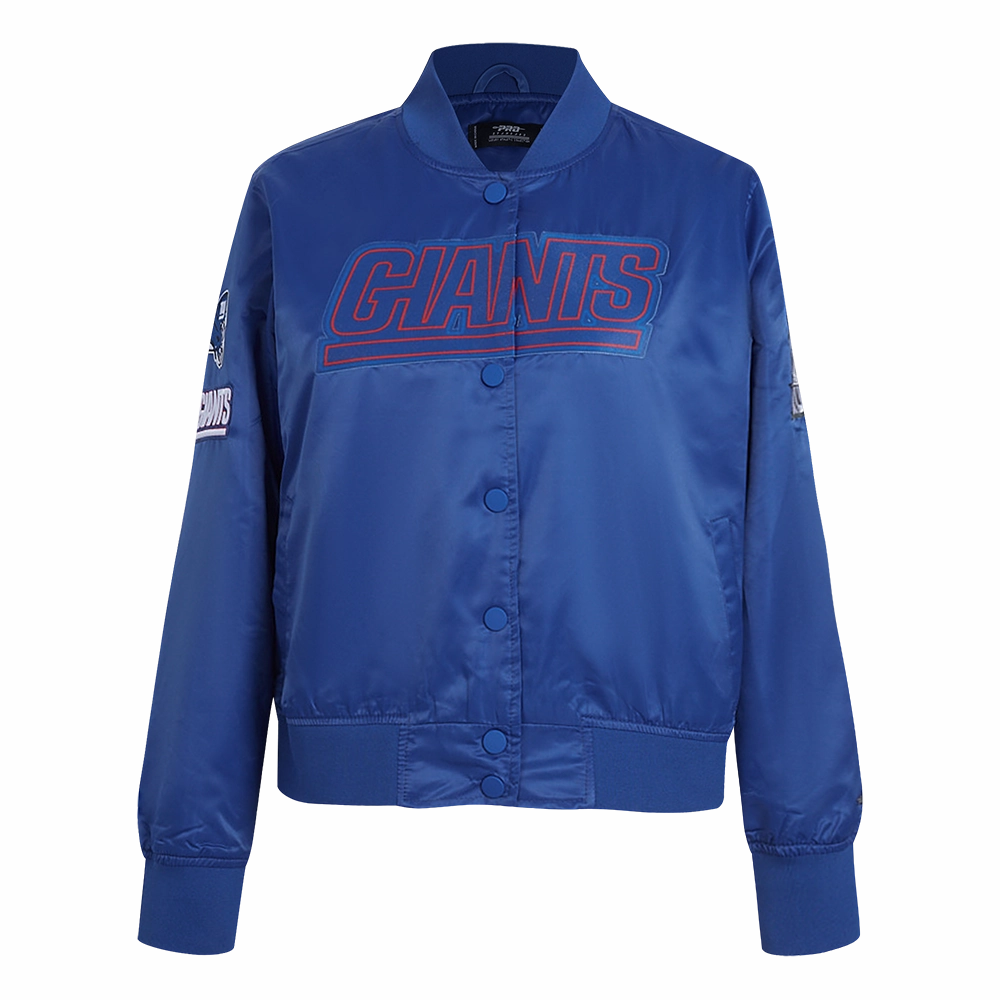 NFL NEW YORK GIANTS CLASSIC WOMEN'S SATIN JACKET (DODGER BLUE)