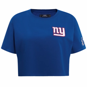NFL NEW YORK GIANTS CLASSIC WOMEN'S SINGLE JERSEY BOXY TEE (DODGER BLUE)