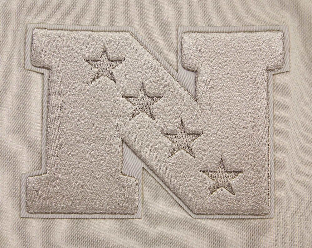 NFL NEW YORK GIANTS NEUTRAL COTTON JERSEY DROP SHOULDER TEE (TAUPE)