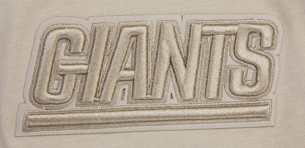 NFL NEW YORK GIANTS NEUTRAL COTTON JERSEY DROP SHOULDER TEE (TAUPE)