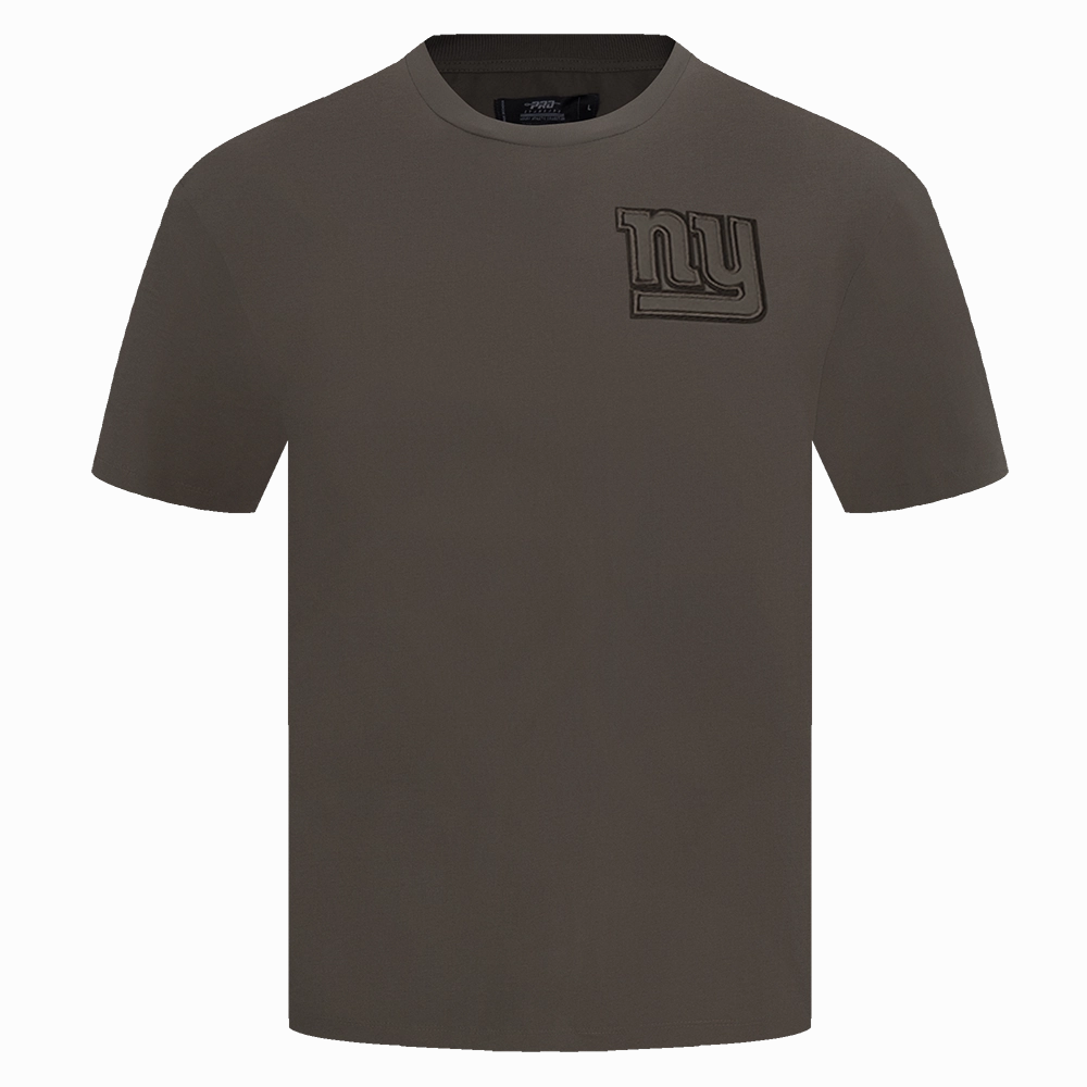 NFL NEW YORK GIANTS NEUTRAL MEN'S DROP SHOULDER TEE (DARK TAUPE)