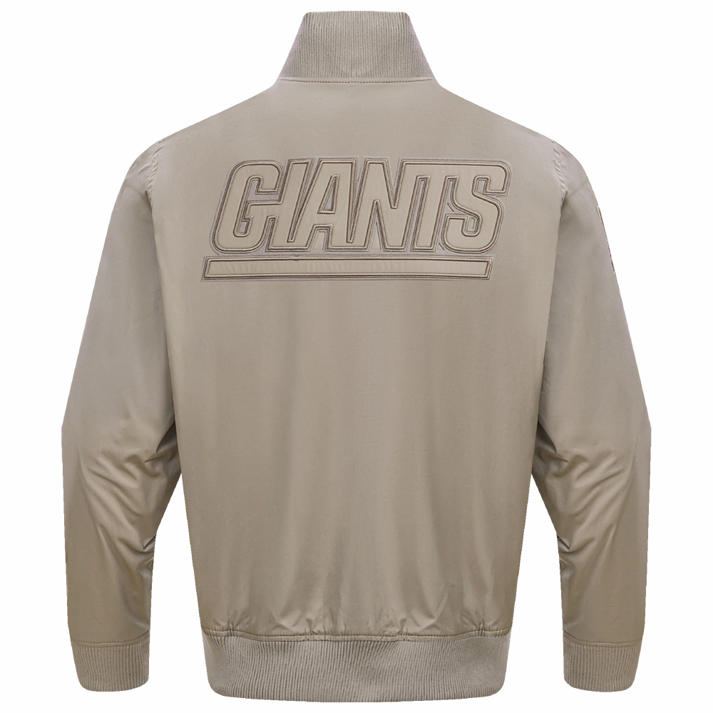 NFL NEW YORK GIANTS NEUTRAL TWILL JACKET (TAUPE)
