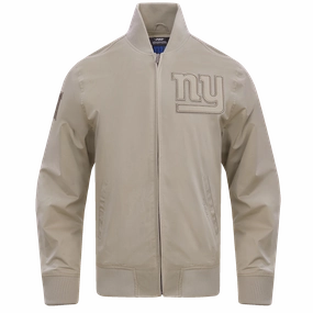 NFL NEW YORK GIANTS NEUTRAL TWILL JACKET (TAUPE)